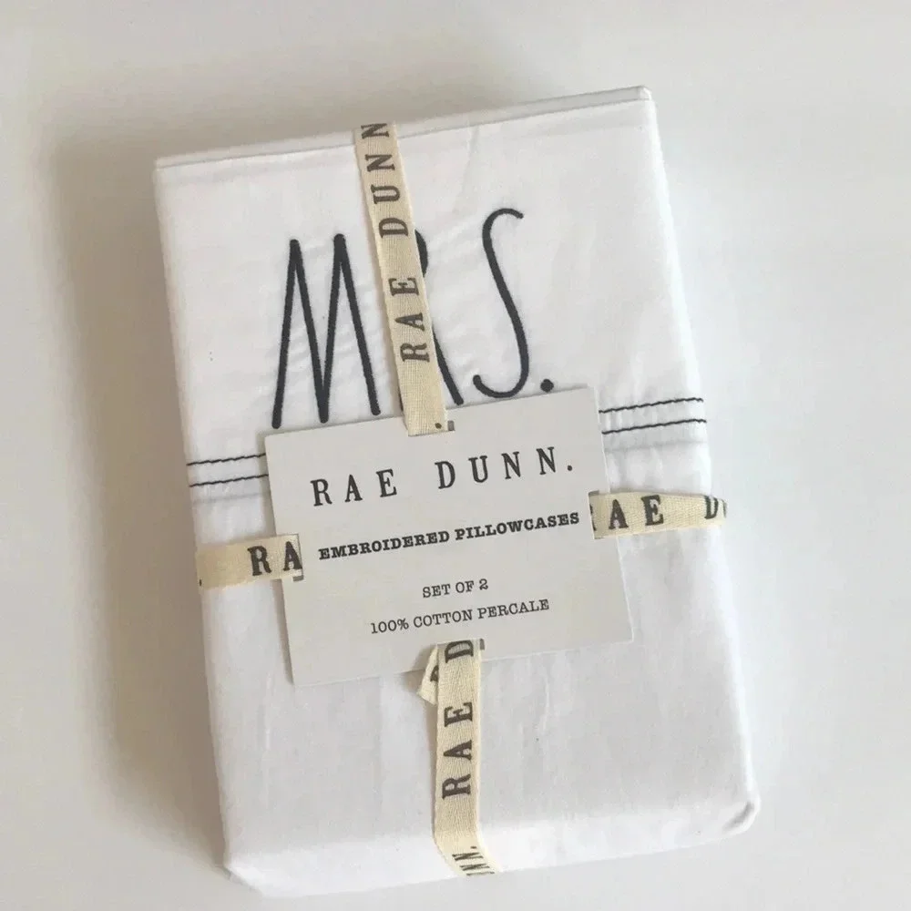 Rae Dunn Mr. and Mrs. Pillowcases